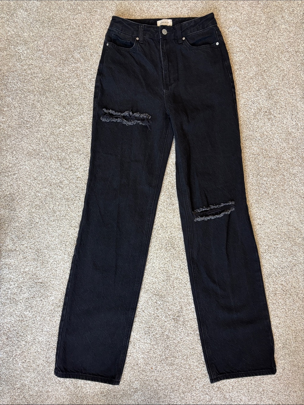 PacSun Black Distressed 90s Boyfriend Jeans - Women